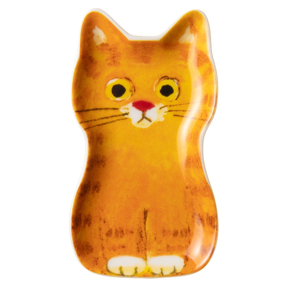 猫の豆皿OSUWARI ちゃとら (80888) ECOUTE! minette 小皿・トレー まあるいおめめのキュートな猫たち