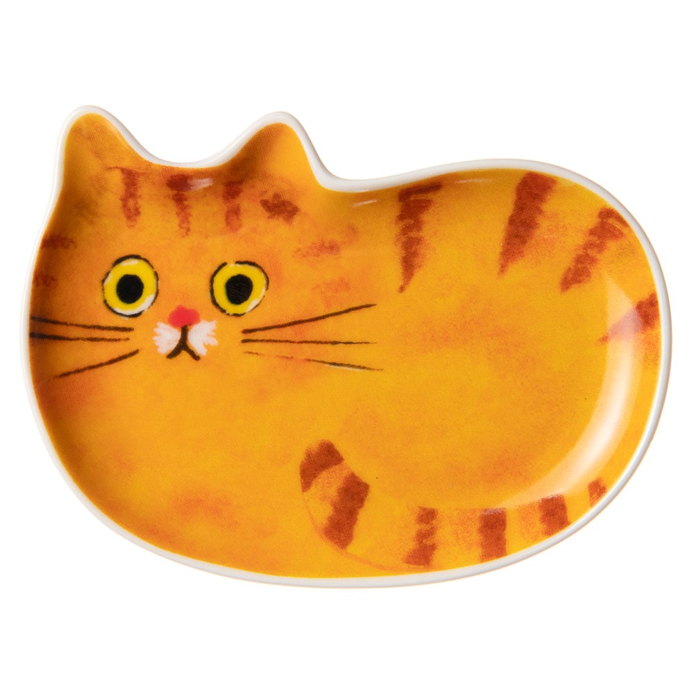 猫の豆皿MARUMARI　ちゃとら (80971)　ECOUTE! minette　小皿・トレー　まあるいおめめのキュートな猫たち