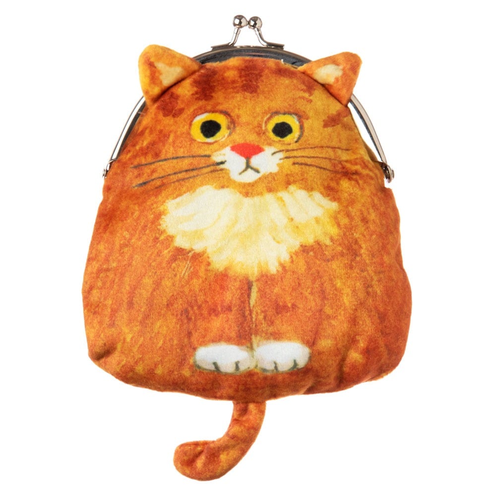 猫のフェイスがま口ポーチ さばとら ECOUTE! minette 小銭入れ まある