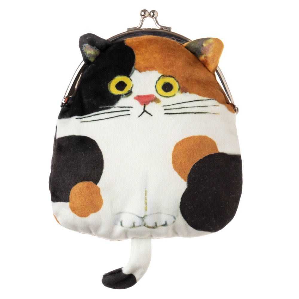 TIMIDE ネコポーチ猫ハンドメイドがま口チャトラ