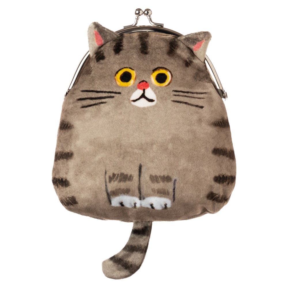 TIMIDE ネコ　ポーチ　猫　　ハンドメイド　がま口　チャトラ 三毛猫がま口ポーチ timide作 1220-13 | ギャラリーSORA
