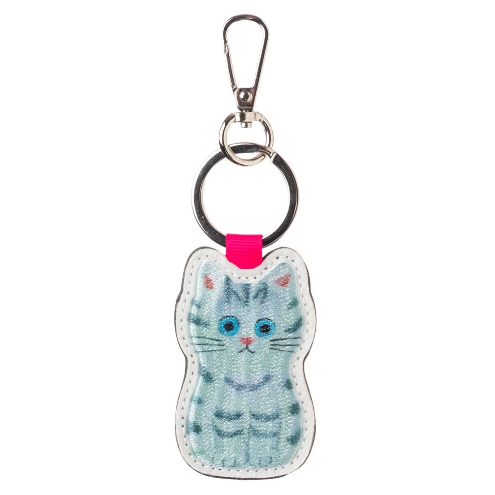 猫の刺繍チャーム　アメショー　ECOUTE! minette　キーホルダー　まあるいおめめのキュートな猫たち|キーホルダー|和小物