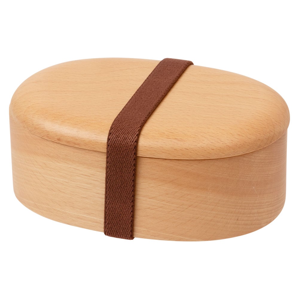 キッズ　くり抜き弁当箱 (MB)　子ども用食器　しっかり頑丈な木の弁当箱　Wooden Bento for children　※在庫限り