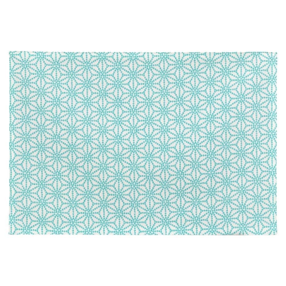百道発信　しずく　ランチョンマット　水色 (IKI-1471)　45×31cm　福岡県の布製品　Fabric place mat  Fukuoka craft