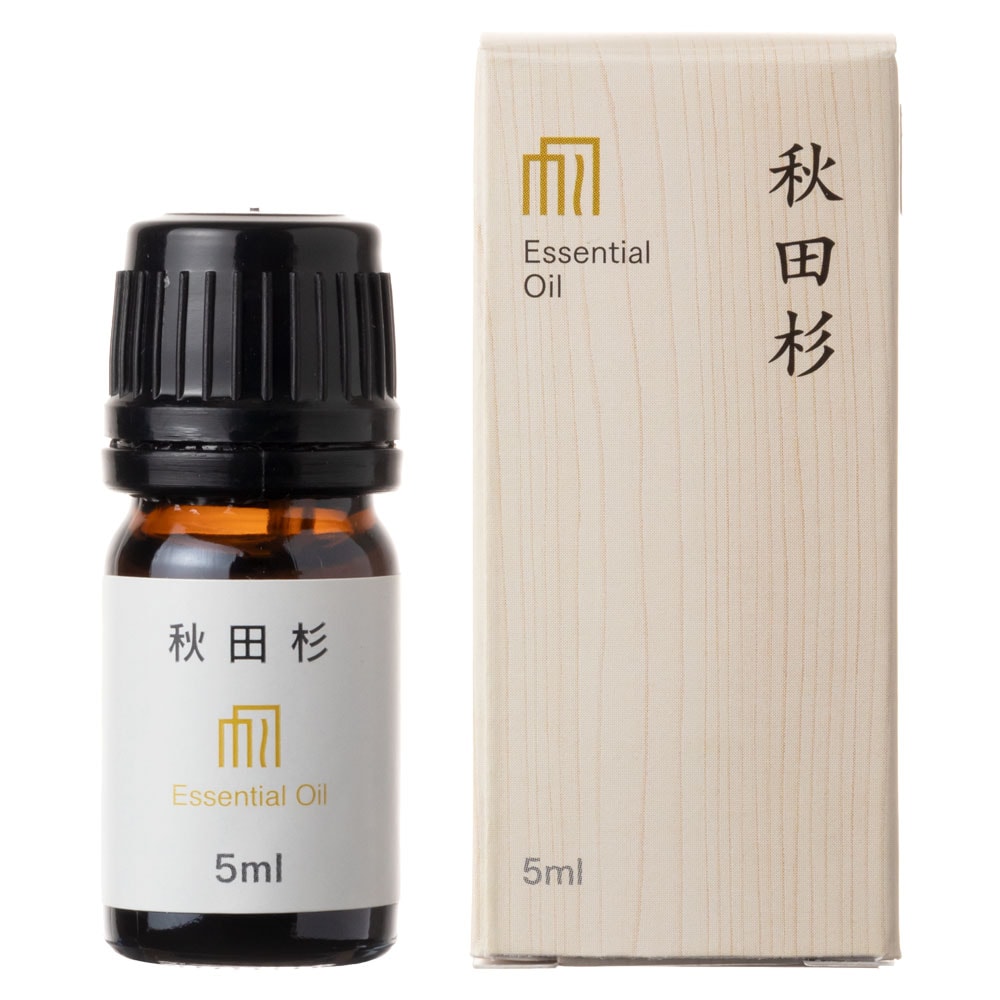 秋田杉　エッセンシャルオイル（精油）　5ml　アトリエアンダンテ　秋田県のアロマ製品　Cedar essential oil  Akita craft