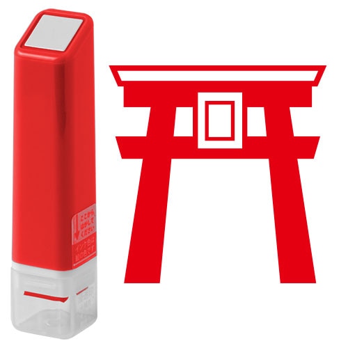 鳥居 (0556-675) スケジュール浸透印スタンプ こどものかお(インク:レッド) Self-inking stamp
