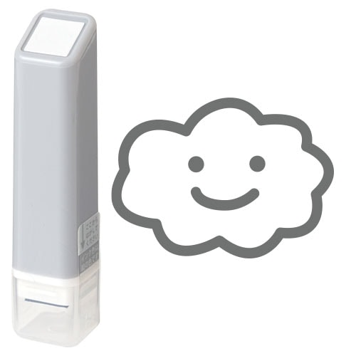 曇 (0556-679) スケジュール浸透印スタンプ こどものかお(インク:グレー) Self-inking stamp