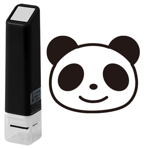 パンダ (0556-682) スケジュール浸透印スタンプ こどものかお(インク:ブラック) Self-inking stamp