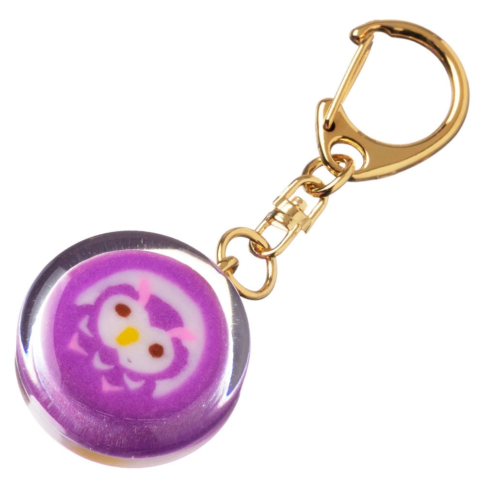 nanaco plus+　飴のキーホルダー　フクロウ・紫（学力向上）　縁起飴　ナナコプラス　Candy key ring