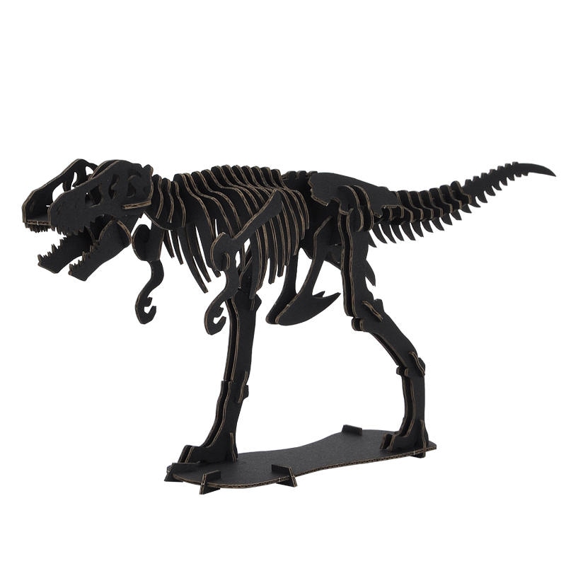 DINOSAUR恐竜骨格工作キット〈ティラノサウルス・ブラック〉｜ダンボールで作る、立体の恐竜骨格