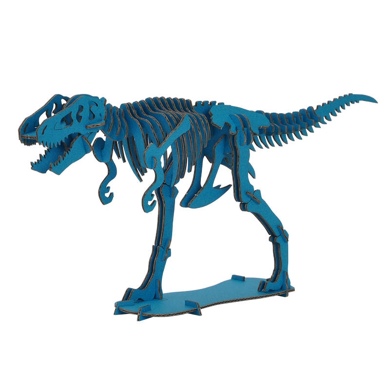 DINOSAUR恐竜骨格工作キット〈ティラノサウルス・ブルー〉｜ダンボールで作る、立体の恐竜骨格　※在庫限り