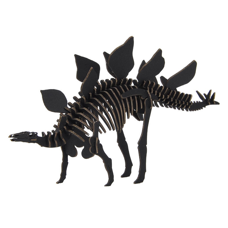 DINOSAUR恐竜骨格工作キット〈ステゴサウルス・ブラック〉｜ダンボールで作る、立体の恐竜骨格
