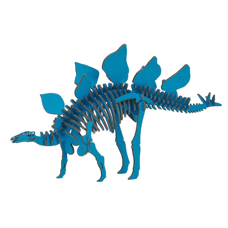 DINOSAUR恐竜骨格工作キット〈ステゴサウルス・ブルー〉｜ダンボールで作る、立体の恐竜骨格　※在庫限り