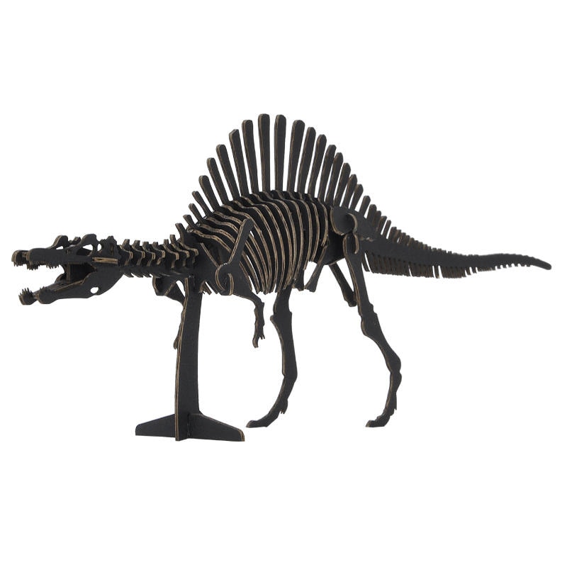 DINOSAUR恐竜骨格工作キット〈スピノサウルス・ブラック〉｜ダンボールで作る、立体の恐竜骨格