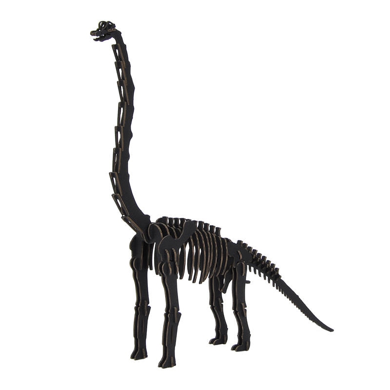 DINOSAUR恐竜骨格工作キット〈ブラキオサウルス・ブラック〉｜ダンボールで作る、立体の恐竜骨格