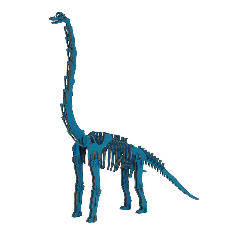 DINOSAUR恐竜骨格工作キット〈ブラキオサウルス・ブルー〉｜ダンボールで作る、立体の恐竜骨格　※在庫限り