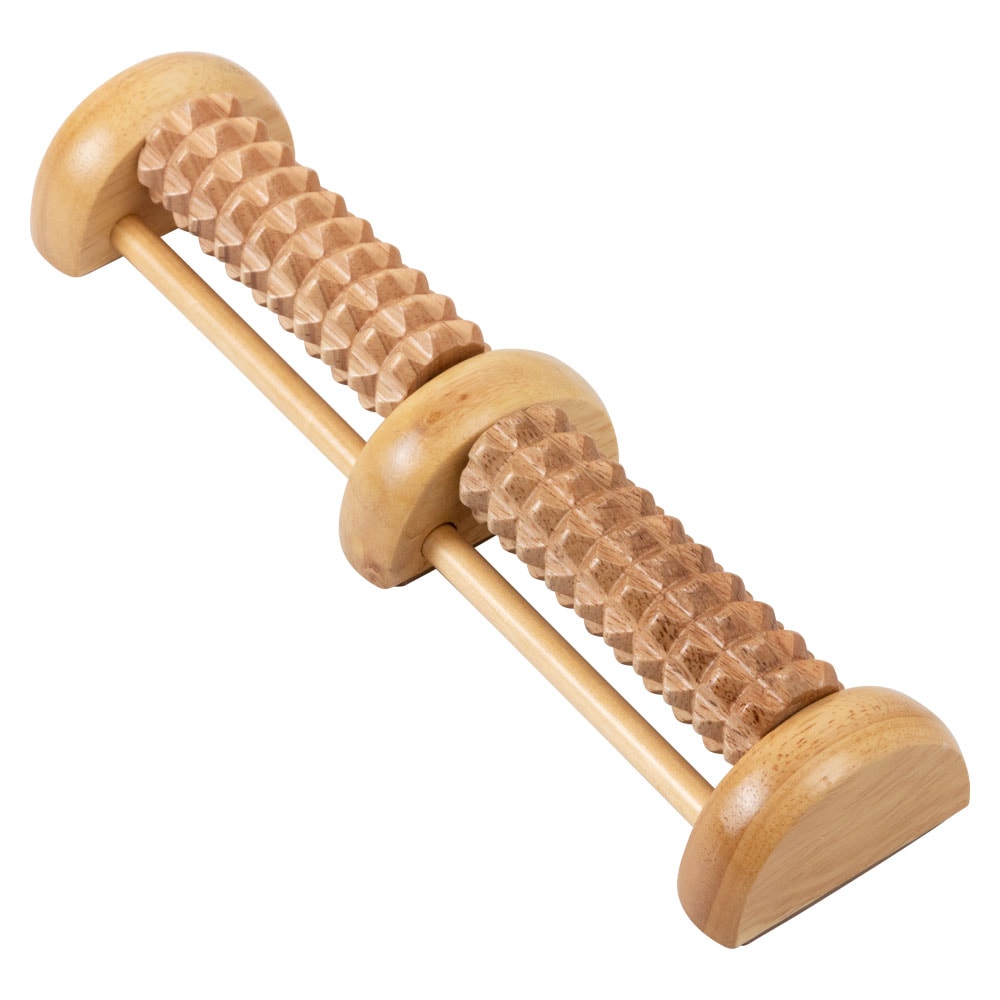 足用マッサージャー　自宅・オフィスで座ったまま足裏リラクゼーション　Wooden massager