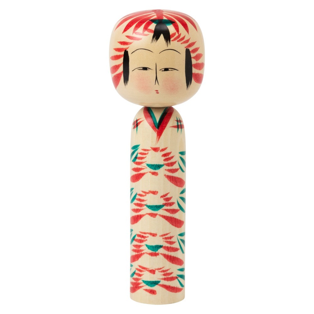 宮城伝統こけし　遠刈田系　5寸　V襟　作者：小笠原義雄　宮城県の工芸品　Kokeshi  Miyagi craft|置物|インテリア