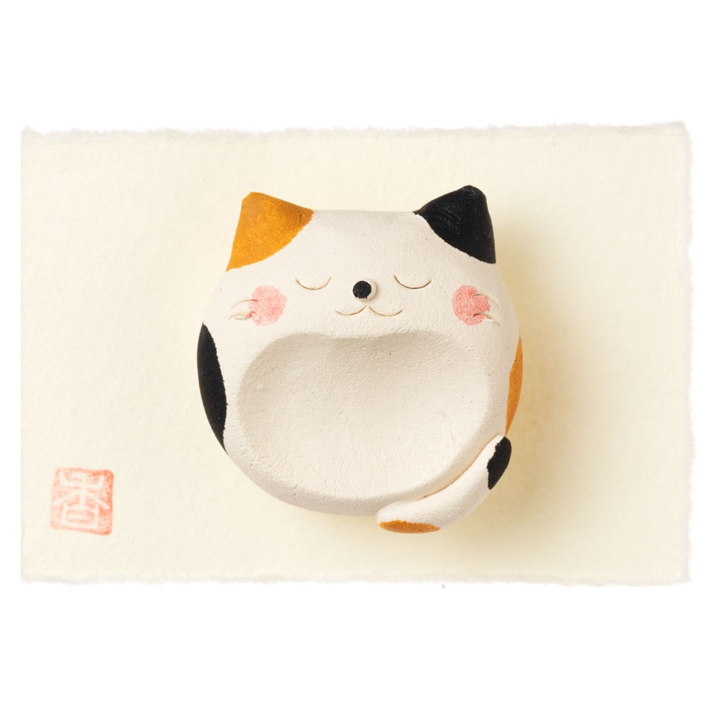 アロマストーン・ぶち猫〈瀬戸焼のアロマグッズ・愛知県の工芸品〉