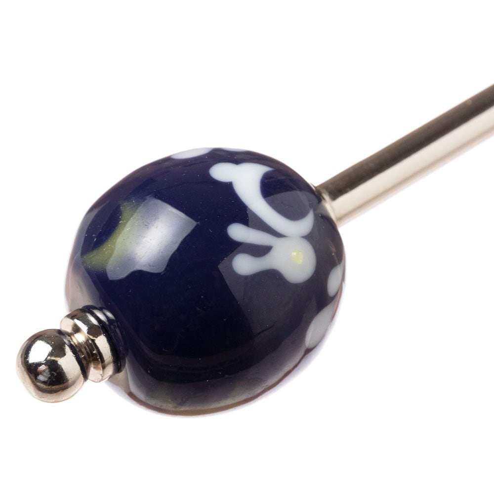 とんぼ玉かんざし　うさぎ　飽きのこないシンプルデザインの蜻蛉玉簪　Japanese hairpin  Hair stick
