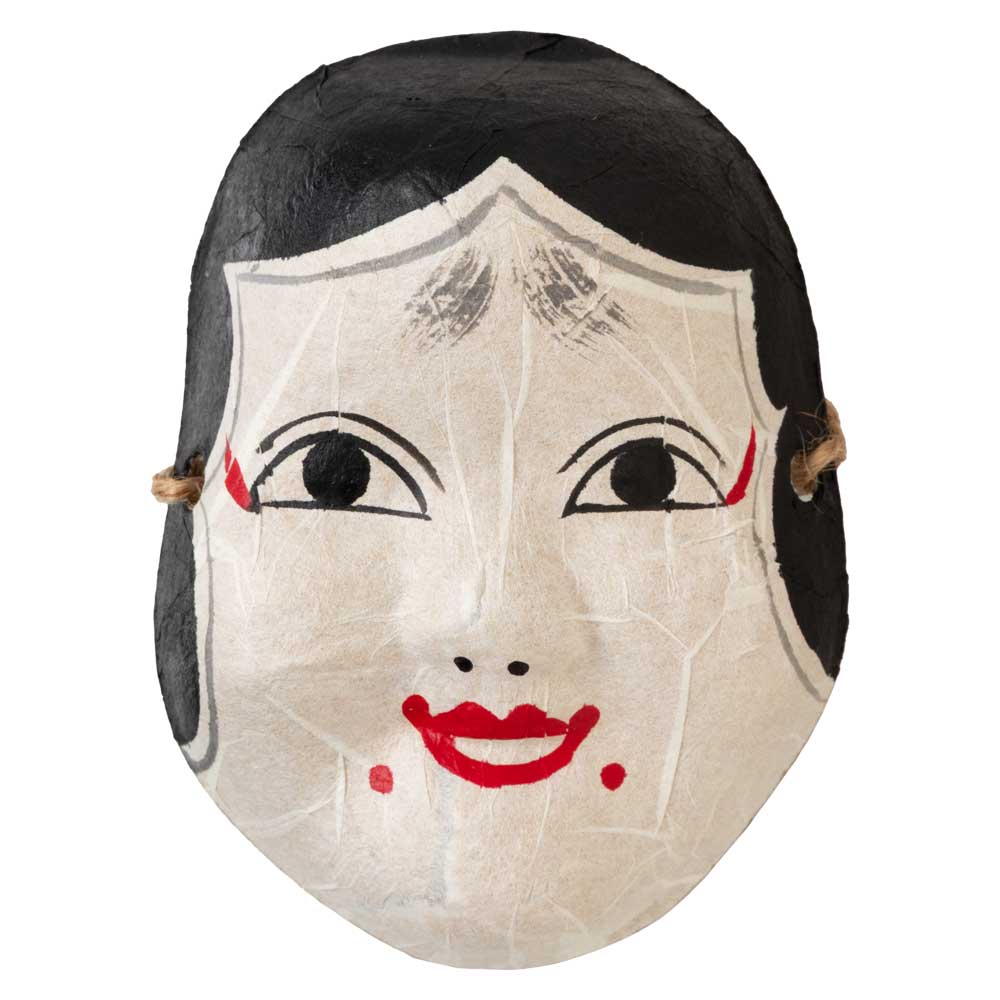 おかめの面（小）和紙製 置き飾り・壁掛け 節分飾り (KS) Japanese