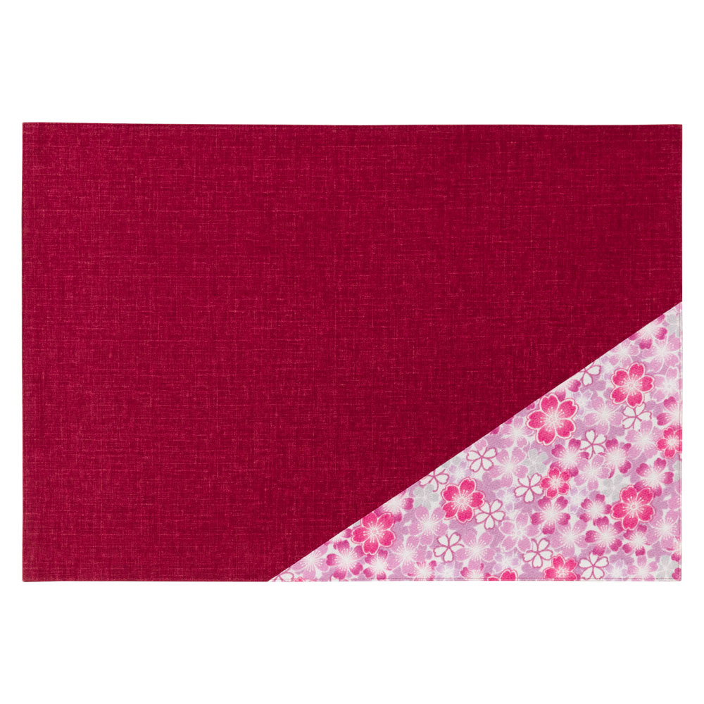 百道発信　颯香（さやか）　ランチョンマット　赤紫 (IKI-1482)　45×31cm　福岡県の布製品　Fabric place mat  Fukuoka craft|お膳・ランチョン|食器・キッチン