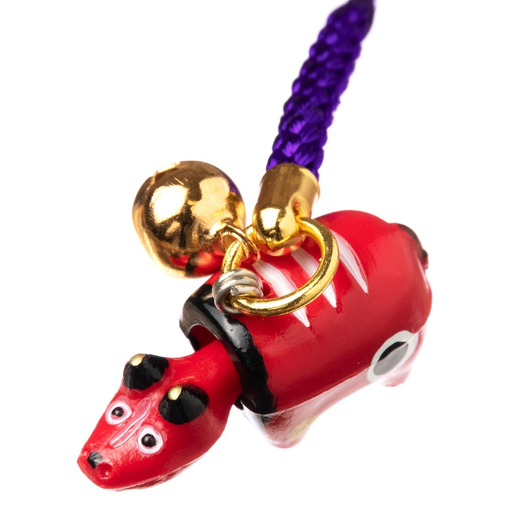 赤牛根付　赤べこ　大願成就・無病息災・開運厄除　Akabeko accessory  Good luck charm|アクセサリー|和小物