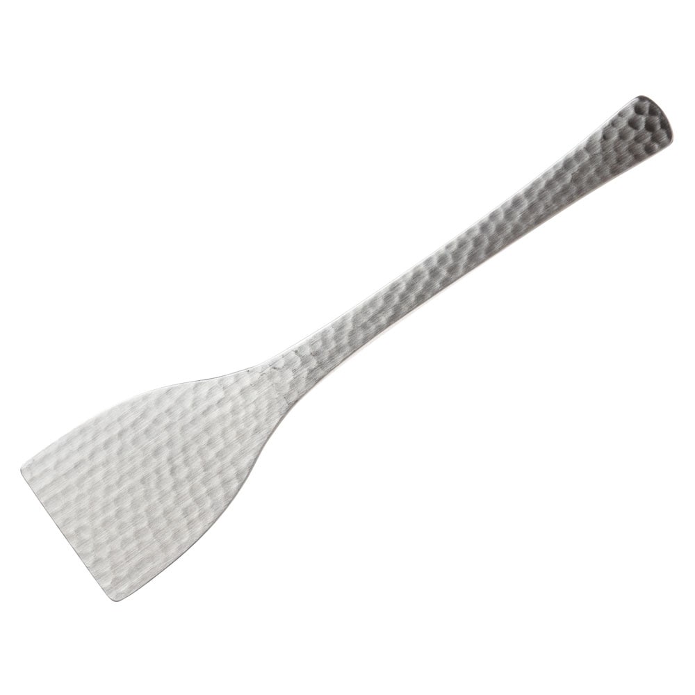 もんじゃヘラ　ホットプレートを傷つけにくい丁寧加工　槌目模様の和味（なごみ）シリーズキッチンウェア　新潟県の金属製品　Monjayaki spatula  Niigata craft