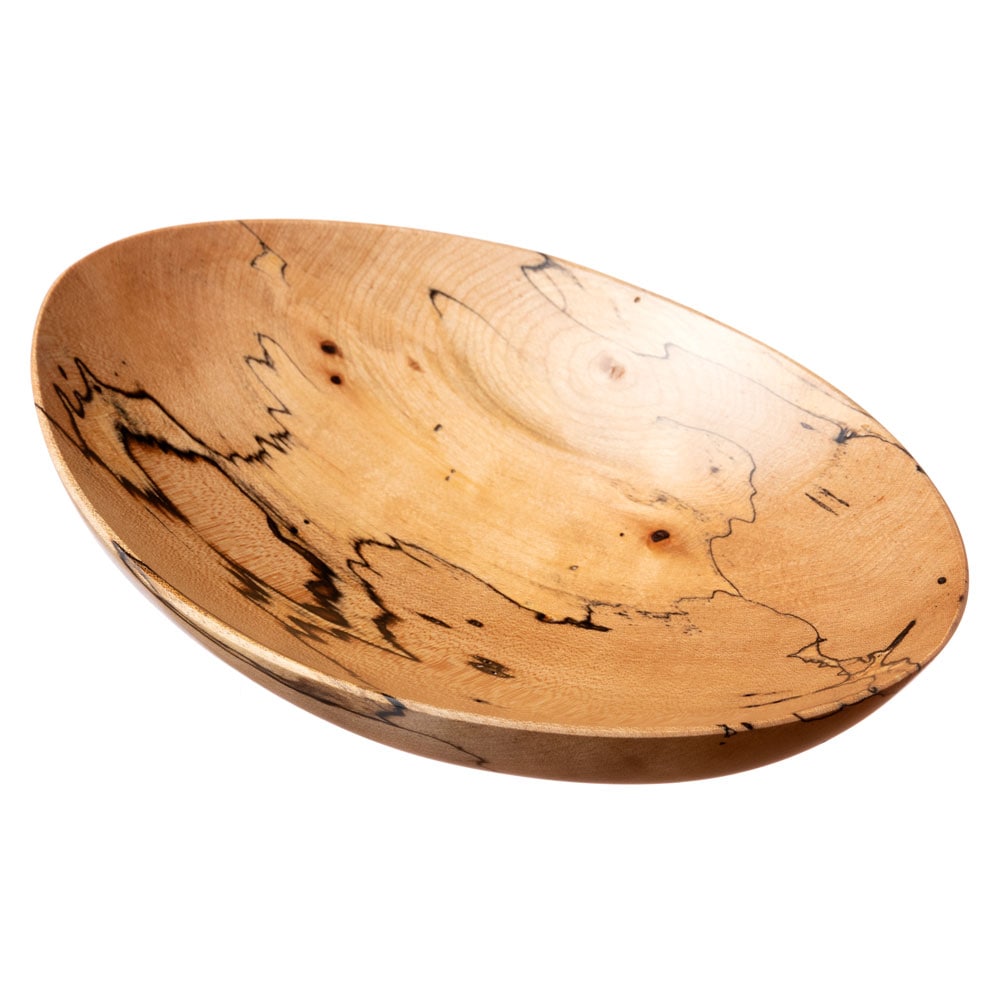 銘木　楕円中鉢　楓（かえで）　京都・美山　銘木工芸　山匠　Wooden ellipse small bowl  Works of Japanese precious wood