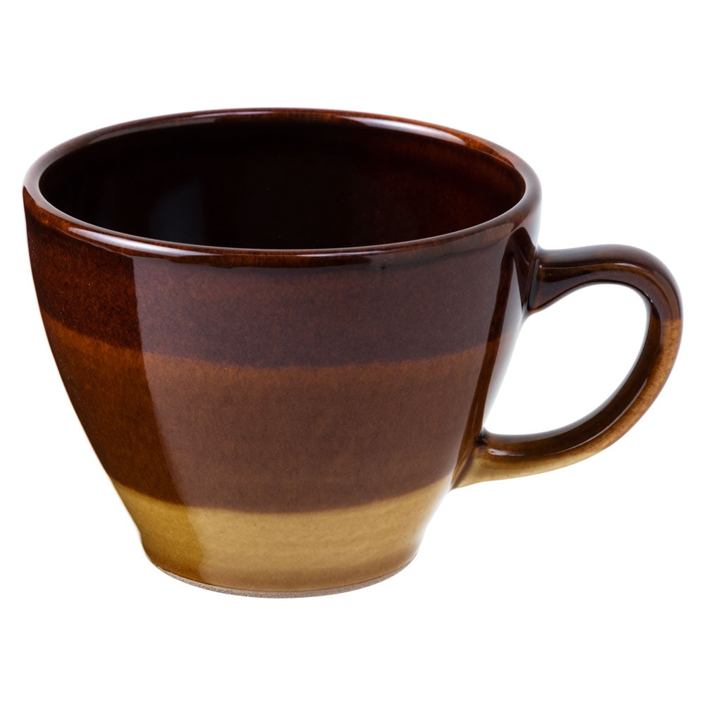 マロンマグ・茶〈スプーンの入りやすい口元の開いたカップ・瀬戸焼・愛知県の工芸品〉