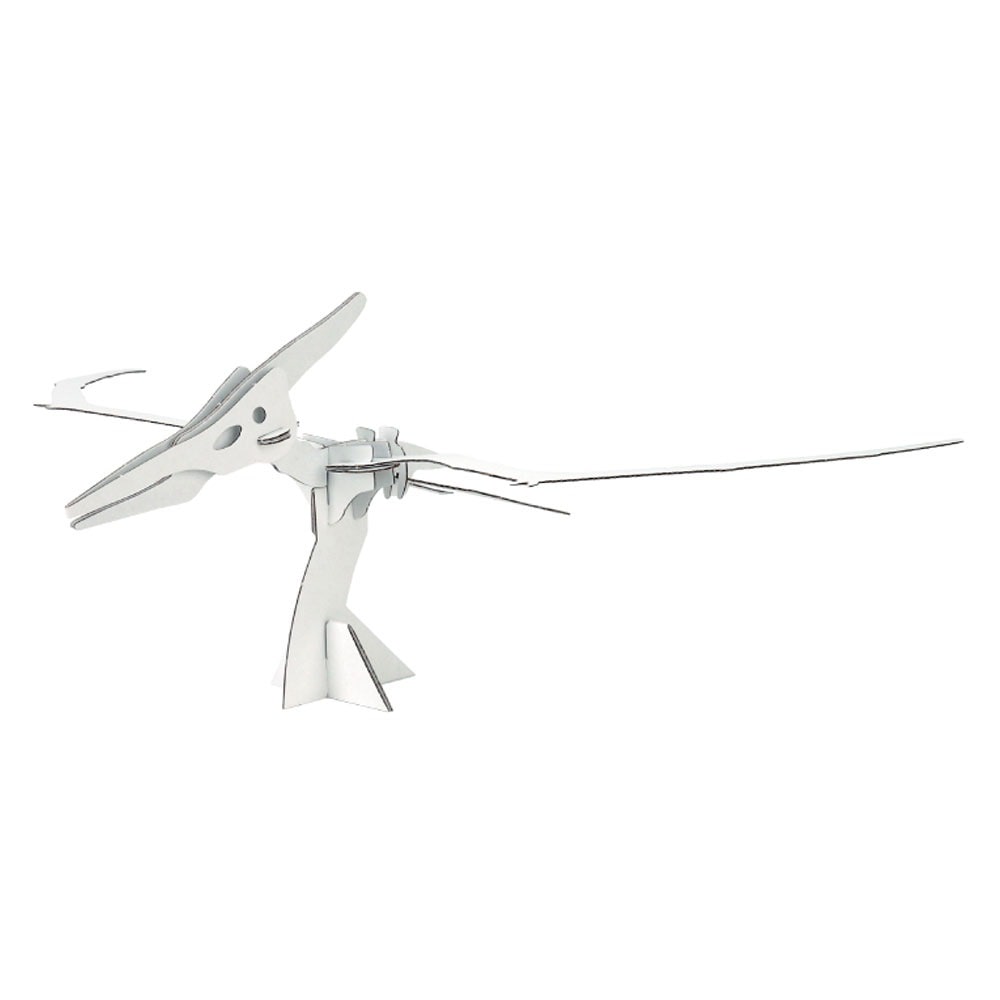 白ダンボール恐竜工作キット　プテラノドン　のりもはさみも使わずに組み立てられるペーパークラフト　Cardboard craft kit  Dinosaur