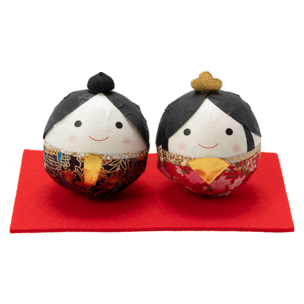 手作りできるお雛様 和紙ころころお雛様手作りキット｜貼るだけで