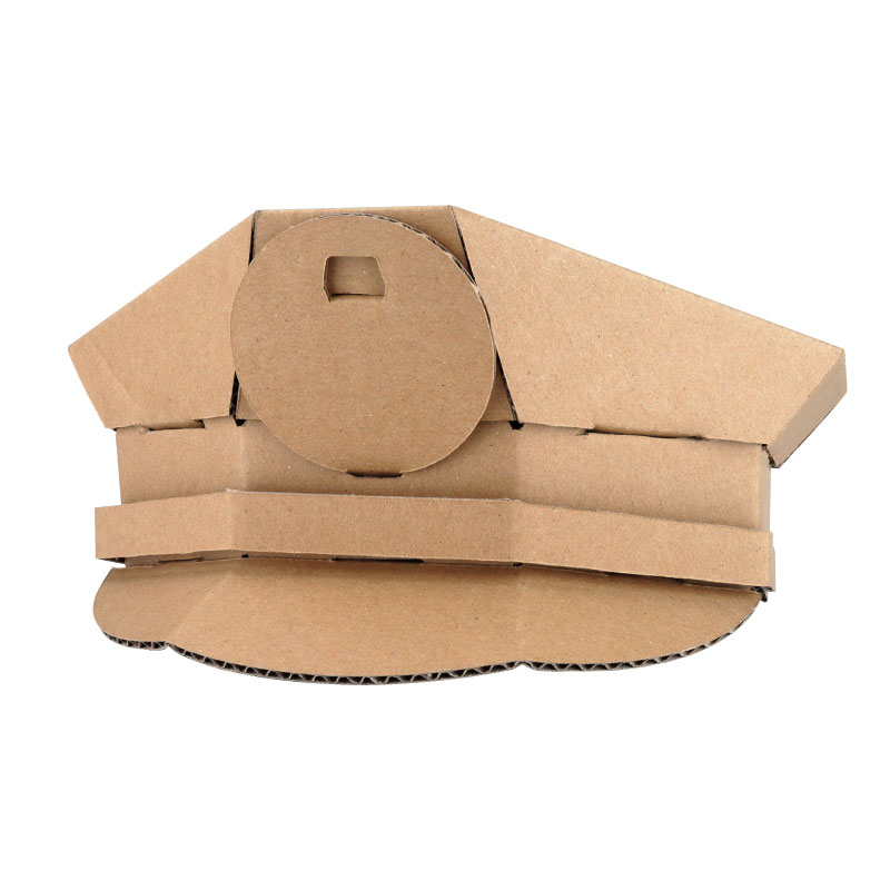 なりきりシリーズ　ダンボール車掌帽　パイロット　警察官　対象年齢6歳-12歳　カンタン組み立てキット　ハロウィン　コスプレ・仮装に　Cardboard craft kit|工作用素材・キット|なつかし