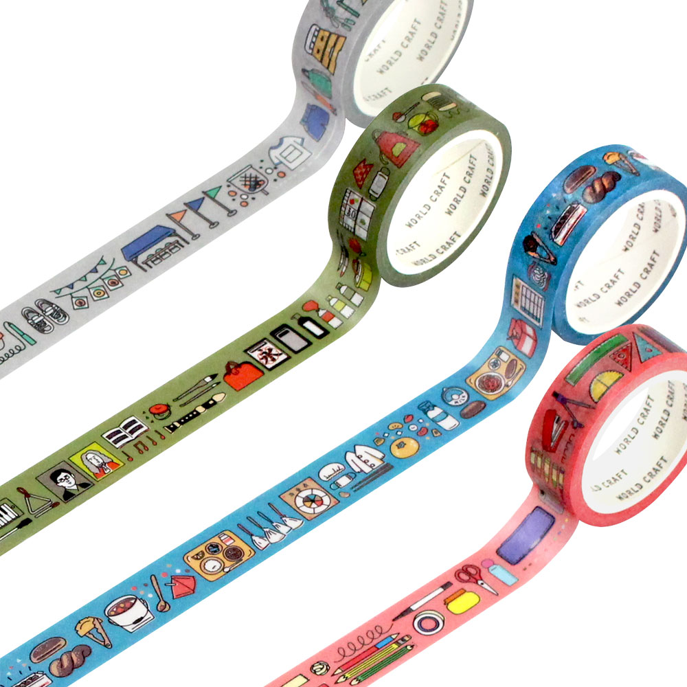 マスキングテープ がっこう 幅15mm 長さ7m Masking tape | こだわりの