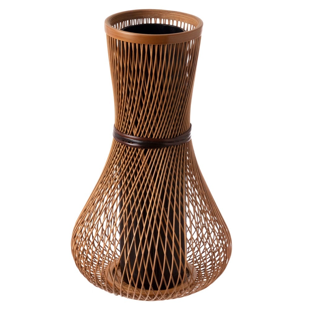 駿河竹千筋細工　花器　福寿　静岡県伝統工芸品　Suruga-takesensuji-zaiku  Vase made of bamboo sticks|花器・花瓶|インテリア