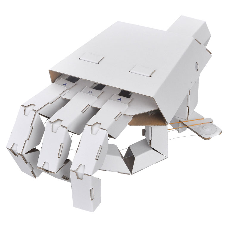 ダンボール工作キット　メカハンド　のりもはさみも使わずに組み立てられるペーパークラフト　Cardboard craft kit|工作用素材・キット|なつかしの玩具