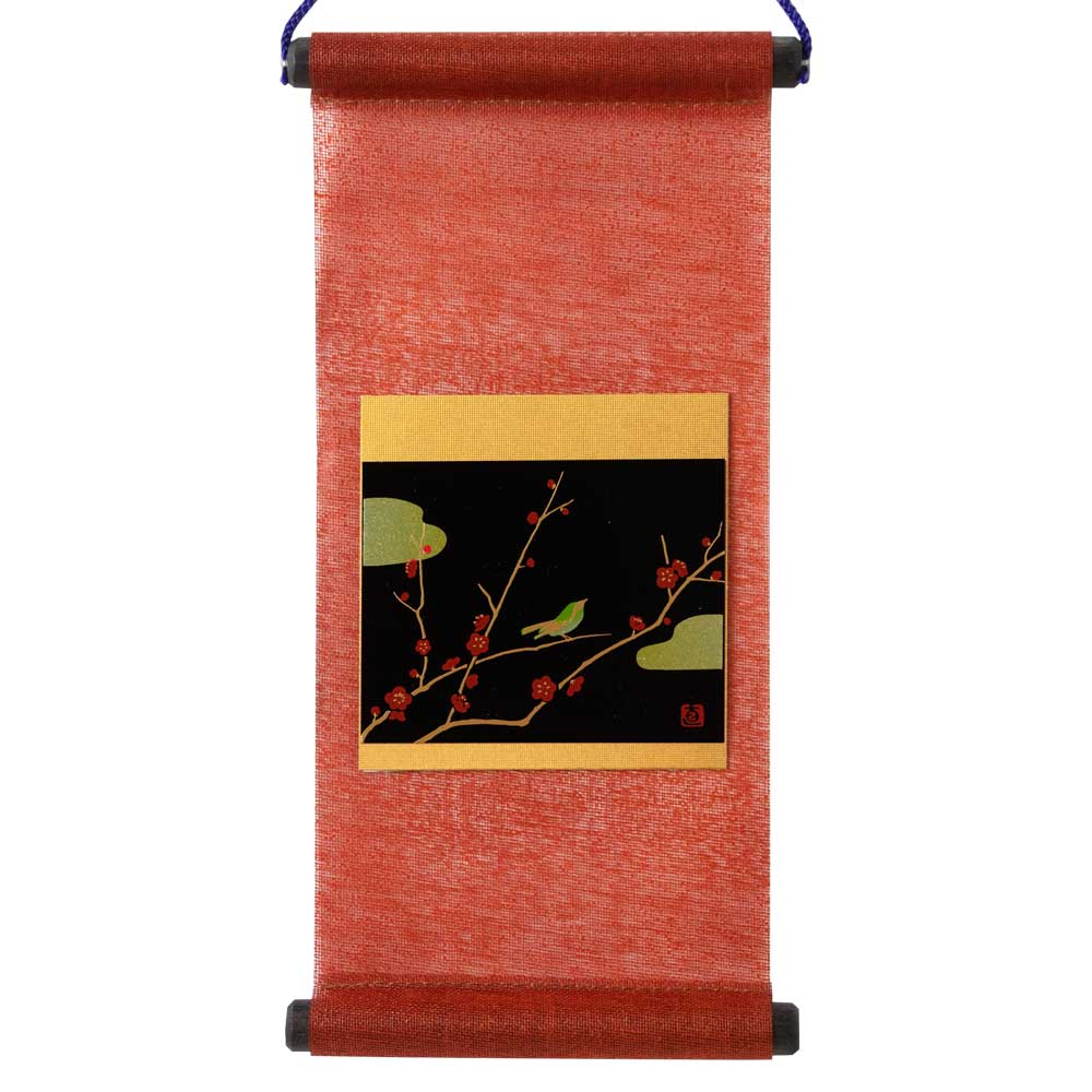蒔絵ミニ短冊　ミニ掛け軸　正月掛け飾り・吊り飾り　木之本　福島県の工芸品　Maki-e mini strip, Fukushima craft|お飾り・掛け飾り|インテリア