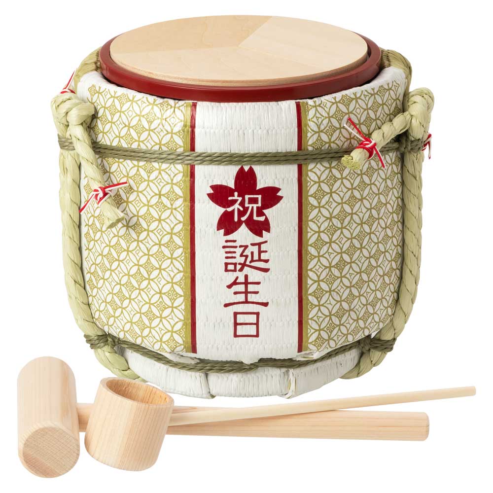 岸本吉二商店 ミニ鏡開きセット〈菰樽・誕生日祝い〉｜卓上で叶える、誕生日の鏡開き