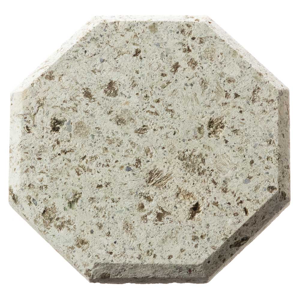 大谷石のコースター　八角（面取り）良品　裏面コルク貼り　吸水性に優れた耐熱性の敷物　大谷の石屋マルオカ　栃木県の工芸品