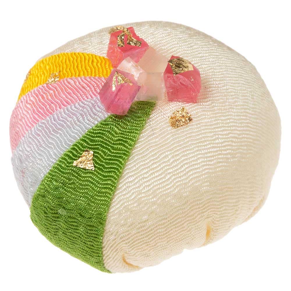 京都夢み屋〈ちりめん和菓子処・香の花 甘美〉琥珀 KKN-44|琥珀糖に見立てた、お香を忍ばせるちりめん細工の置物