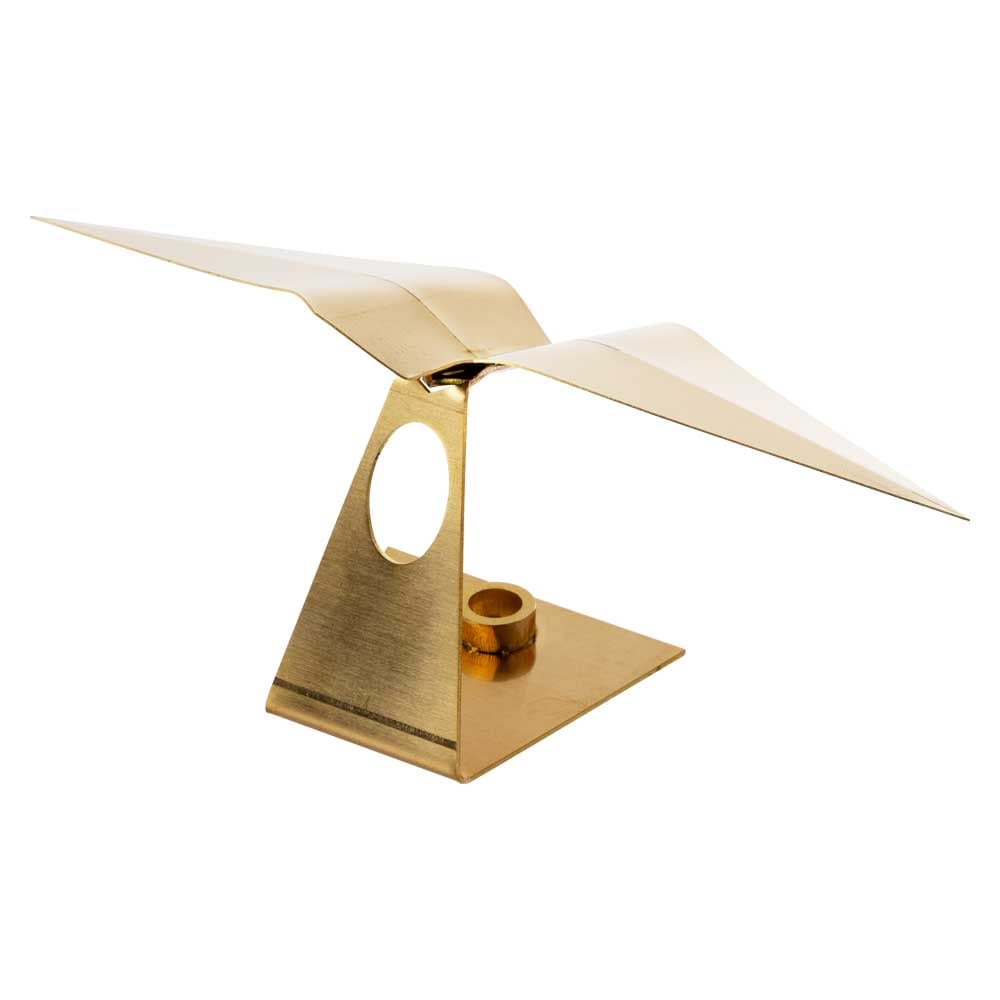 かねよし paper crane〈折り鶴のペンスタンド〉真鍮製｜願いを込めた、一本挿し