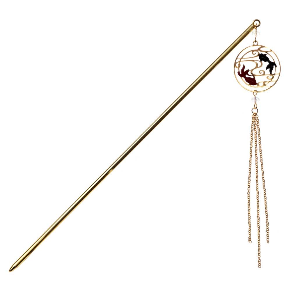 和小物マルシェ 和紋かんざし 涼金魚 (TW-096) 軸長さ14.8cm