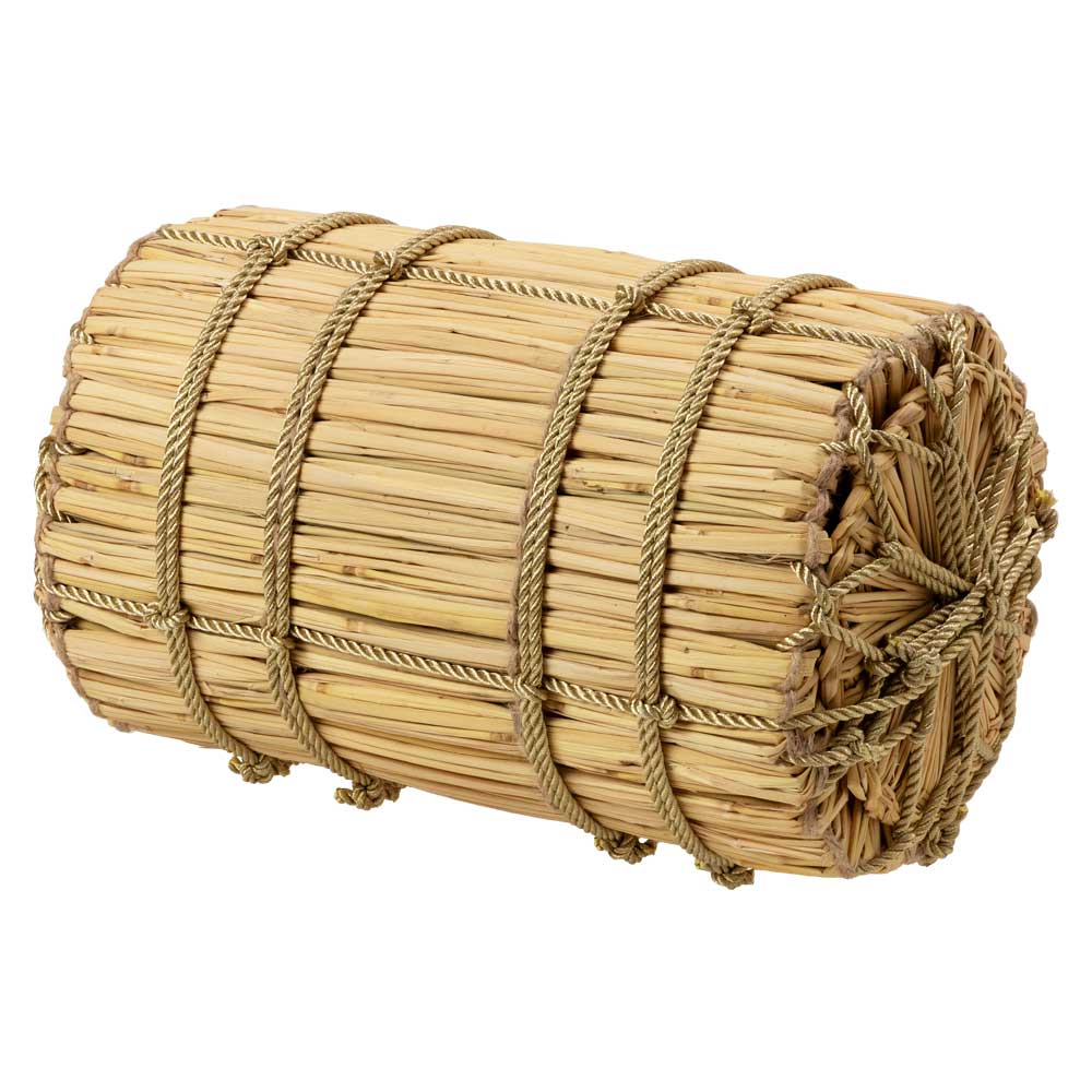 わらむ　萬福俵（貯金箱）50万円用　φ17×32cm　日本製　国産　商売繁盛　五穀豊穣　縁起物　開店祝い|置物|インテリア