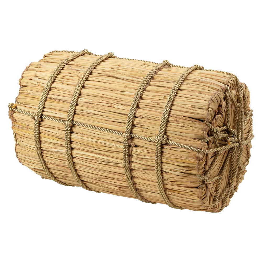 わらむ　萬福俵（貯金箱）100万円用　φ24×42cm　日本製　国産　商売繁盛　五穀豊穣　縁起物　開店祝い|置物|インテリア
