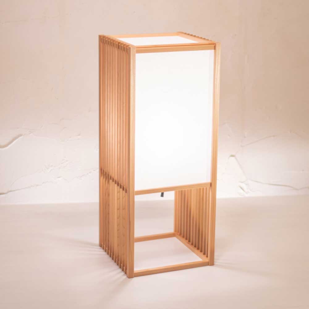 和風スタンドライト　調（M） shirabe　行灯　高さ60cm　杉材と強化和紙の照明器具　LED電球対応　日本製インテリアライト　和の優しい灯り|照明器具|インテリア