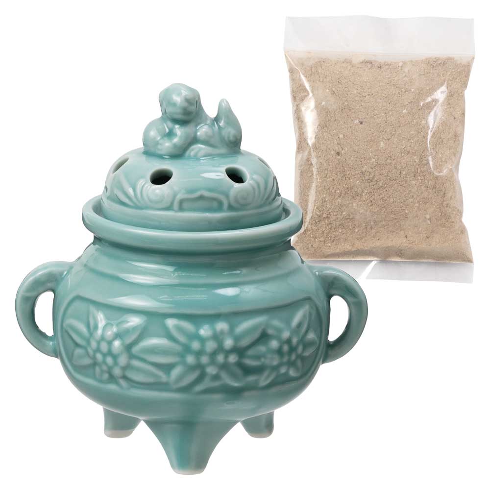 皆空窯 香合 灰釉 お香入れ 茶道具 小物入れ 瀬戸焼〈青磁鶯香炉・お香・練香〉 | こだわりの和雑貨 和敬静寂