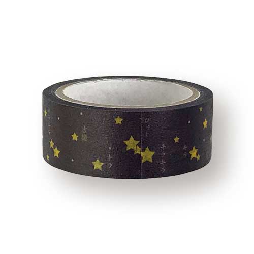 和詩倶楽部　はるまき　きらきら　和柄マスキングテープ　幅1.5cm　長さ5m　和風のラッピング用品　包装用品　装飾用ステーショナリー