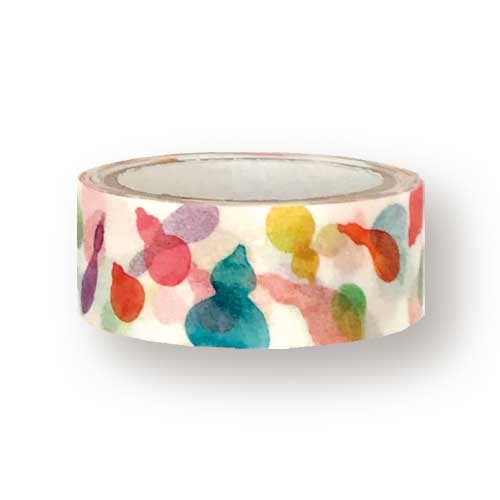 和詩倶楽部　はるまき　瓢箪　和柄マスキングテープ　幅1.5cm　長さ5m　和風のラッピング用品　包装用品　装飾用ステーショナリー