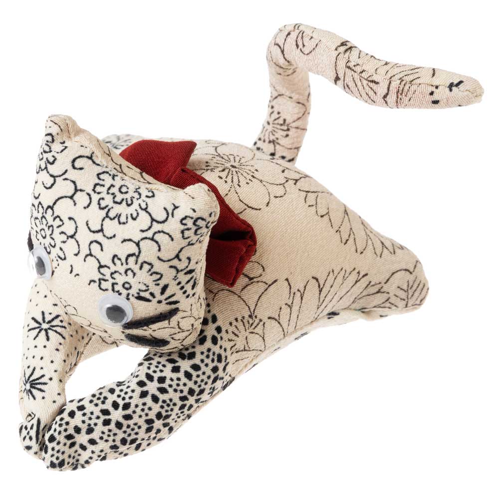 顔つきねこクリップ01 猫洗濯ばさみ 就労継続支援事業所で製作した和柄