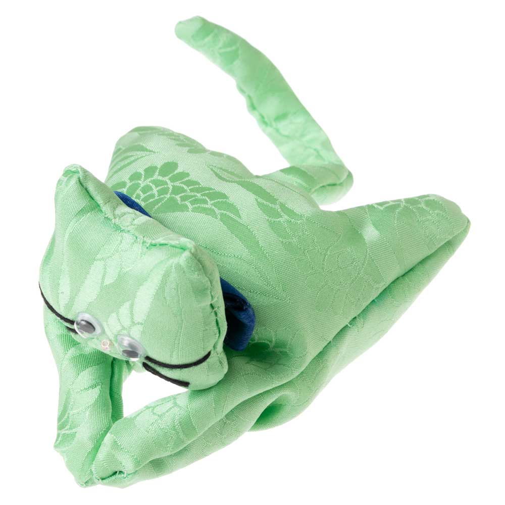 顔つきねこクリップ02　猫洗濯ばさみ　就労継続支援事業所で製作した和柄アイテム　古布リサイクル品　和風　手作り